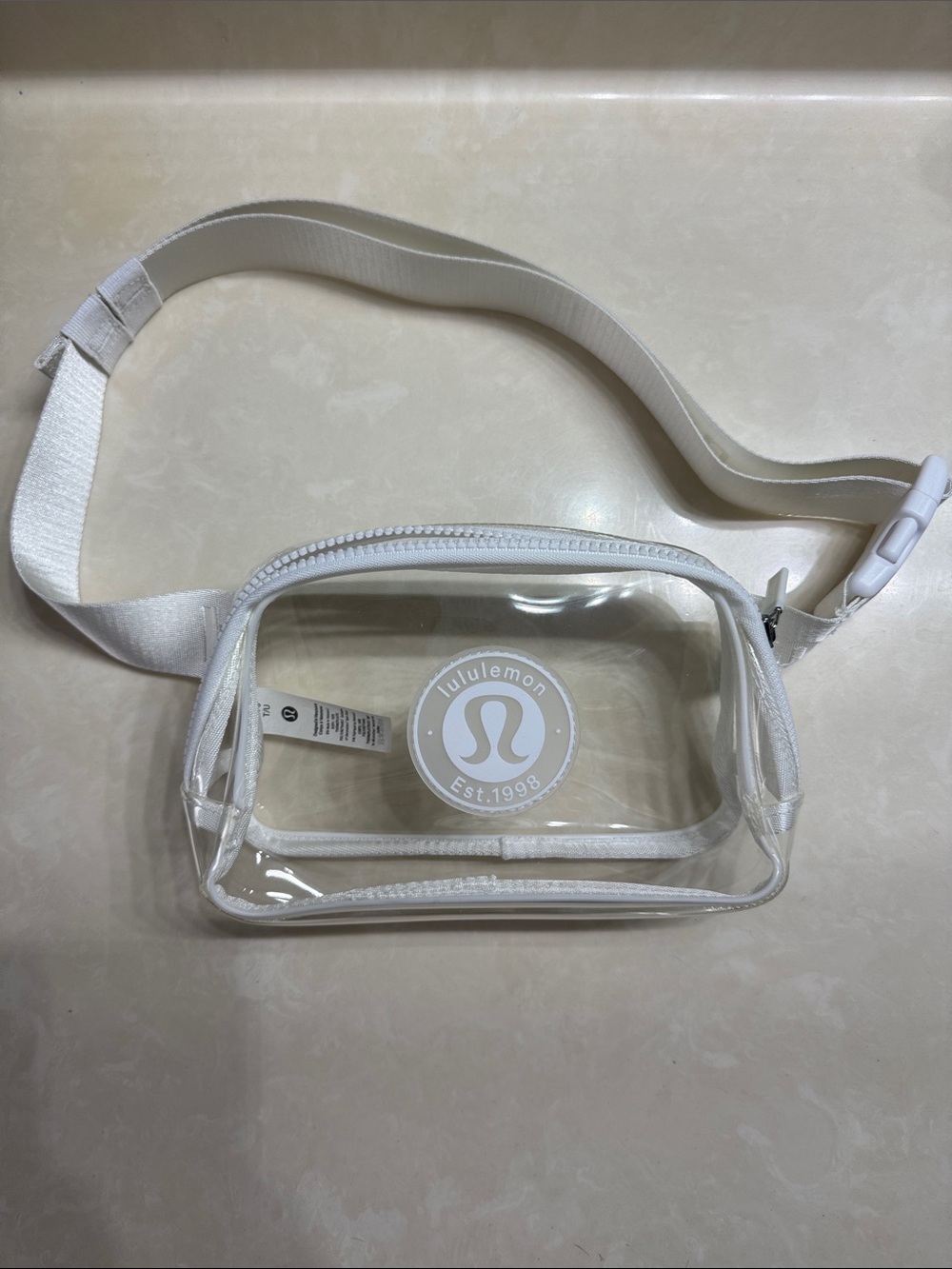 Lululemon White/Clear Belt Bag